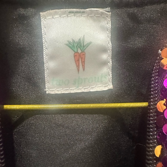 Girls Mardi Gras sequined jacket - Picture 4 of 5